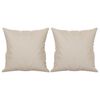 vidaXL 3-Sitzer-Sofa mit Kissen Creme 210 cm Mikrofasergewebe