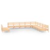 vidaXL 11-tlg. Garten-Lounge-Set Massivholz Kiefer