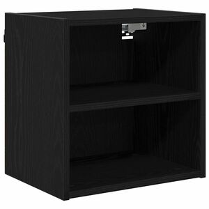 vidaXL H&auml;ngeschrank Schwarz Eichen-Optik 40 x 29,5 x 40 cm