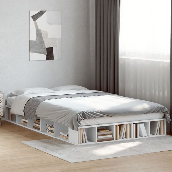 vidaXL Bettgestell Wei&szlig; 120x190 cm Holzwerkstoff