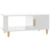 vidaXL Couchtisch Hochglanz-Wei&szlig; 90x50x40 cm Holzwerkstoff