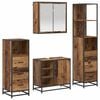 vidaXL Badezimmerm&ouml;bel-Set mit Schubladen 4 pcs Altholz Holzwerkstoff