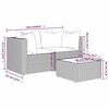 vidaXL 3-tlg. Garten-Lounge-Set mit Kissen Braun Poly Rattan