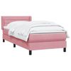vidaXL Boxspringbett mit Matratze Rosa 100x220 cm Samt