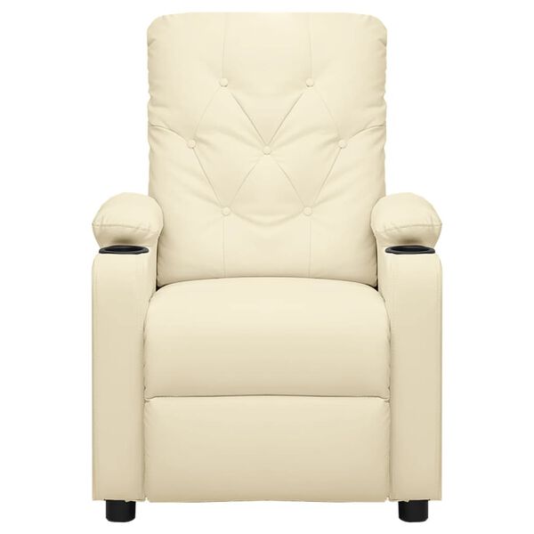 vidaXL Relaxsessel Creme Kunstleder