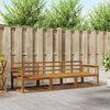 vidaXL Outdoor-Sofagarnitur mit Kissen 3 pcs Natur und Anthrazit