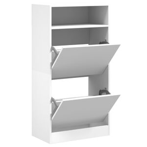 vidaXL Schuhschrank Wei&szlig; 60x34x116 cm Holzwerkstoff
