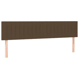 vidaXL Kopfteile Dunkelbraun 160x5x78/88 cm Stoff