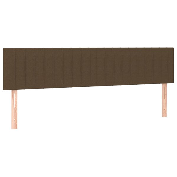 vidaXL Kopfteile Dunkelbraun 160x5x78/88 cm Stoff
