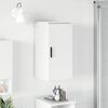 vidaXL Badezimmerschrank Wandmontiert Hochglanz Wei&szlig; 30 x 31,5 x 61 cm