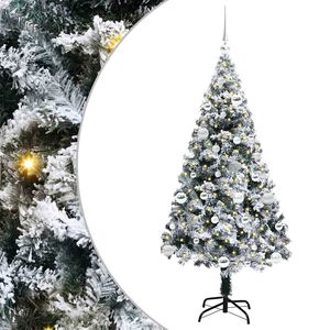 vidaXL K&uuml;nstlicher Weihnachtsbaum mit 150 LEDs mit St&auml;nder Wei&szlig; 150 cm
