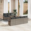 vidaXL Gartensofa-set mit Kissen 8 pcs Grau Poly-Rattan