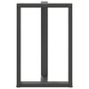 vidaXL Bartischbeine T-Form 2 Stk. Anthrazit 60x35x(90-91) cm Stahl