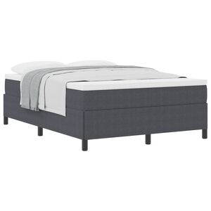 vidaXL Boxspringbett Dunkelgrau 140 x 190 cm Cordstoff