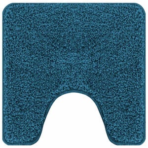 vidaXL Rutschfeste Badematte mit Toilettenausschnitt Blau 50 x 50 cm