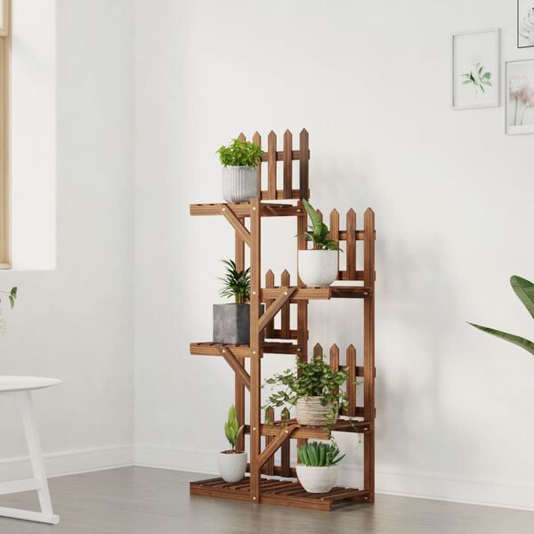 vidaXL Blumenst&auml;nder 60x25x130 cm Massivholz Tanne