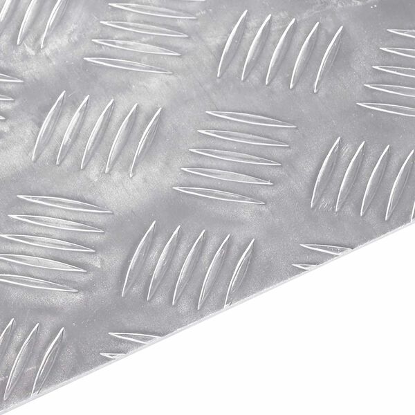 vidaXL Treppe Tritt Rechtwinklig 2 pcs Silber 50 x 25 cm Aluminium