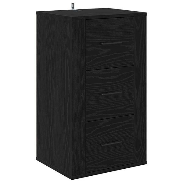 vidaXL Sideboard Schwarz Eichen-Optik 40 x 33 x 70 cm Holzwerkstoff