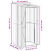 vidaXL Gartenh&uuml;tten Braun 103 x 86 x 200 cm Metall