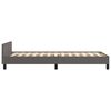 vidaXL Bettgestell mit Kopfteil ohne Matratze Grau 100x200 cm