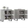 vidaXL Sideboards 2 Stk. Grau Sonoma Holzwerkstoff