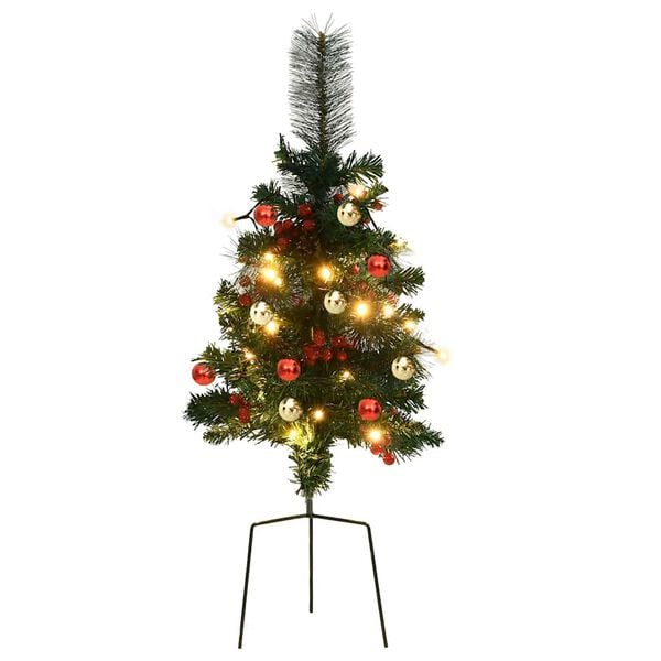 vidaXL K&uuml;nstlicher Weihnachtsbaum mit Beleuchtung 2 Stk. Outdoor 76 cm