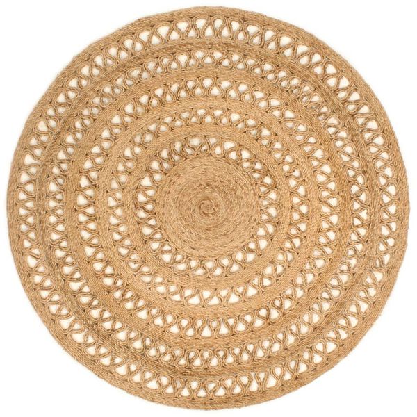 vidaXL Teppich Jute Handgeflochten 150 cm Rund