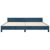 vidaXL Bettgestell ohne Matratze Dunkelblau 200x200 cm Samt