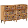 vidaXL Sideboard 2 pcs Natur 60 x 33 x 75 cm Massivholz Mango