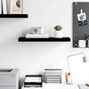 vidaXL Schweberegal Hochglanz-Schwarz 60x23,5x3,8 cm MDF