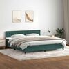 vidaXL Boxspringbett mit Matratze Dunkelgr&uuml;n 180x220 cm Samt
