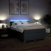 vidaXL Boxspringbett mit Matratze Dunkelgrau 140x200 cm Stoff