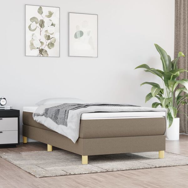 vidaXL Boxspringbettgestell Taupe 80x200 cm Stoff