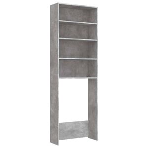 vidaXL Waschmaschinenschrank Betongrau 64x24x190 cm