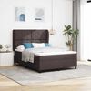 vidaXL Boxspringbett mit Matratze Dunkelbraun 140 x 190 cm Stoff