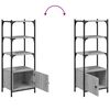 vidaXL B&uuml;cherregal 3 B&ouml;den Grau Sonoma 41x30x109,5 cm Holzwerkstoff
