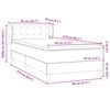 vidaXL Boxspringbett mit Matratze Dunkelgrau 80x210 cm Samt