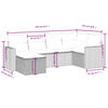 vidaXL 6-tlg. Garten-Sofagarnitur mit Kissen Hellgrau Poly Rattan