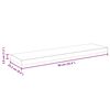 vidaXL Schweberegale 2 Stk. Hochglanz-Schwarz 90x23,5x3,8 cm MDF