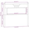 vidaXL Ersatz-Kopfteil Sonoma-Eiche 107 cm Holzwerkstoff und Stahl