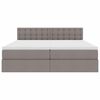 vidaXL Aufbewahrungsbett mit Matratze Taupe 180 x 200 cm Kunstleder