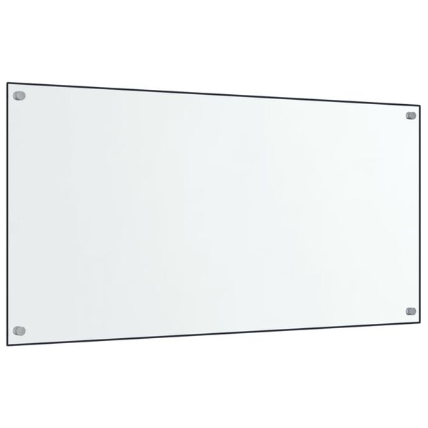vidaXL Küchenrückwände 2 Stk. Transparent 80x60 cm Hartglas