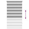 vidaXL Zebra-Rollo 70,9 x 120 cm, Stoffbreite 66,7 cm, grau