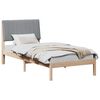 vidaXL Bettrahmen mit Kopfteil Braun 90 x 200 cm Massives Kiefernholz
