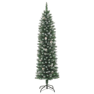 vidaXL Künstlicher Weihnachtsbaum mit Ständer Schlank 240 cm PVC