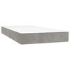vidaXL Taschenfederkernmatratze Mittel Hellgrau 90x210x20 cm Samt