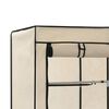vidaXL Kleiderschrank mit F&auml;chern und Stangen Creme 150x45x175cm Stoff