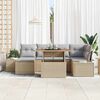 vidaXL Garten Essgruppe mit Kissen 7 pcs Beige und Grau