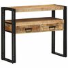 vidaXL Konsolentisch mit Regal Braun 90 x 33 x 75 cm Massivholz Mango