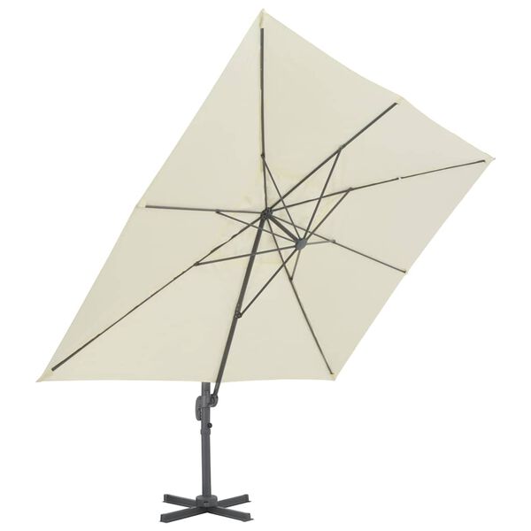 vidaXL Ampelschirm mit Aluminiummast 400 x 300 cm Sand